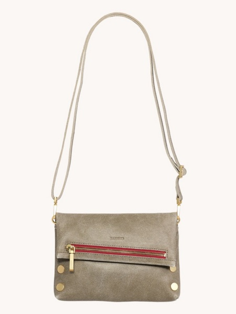 Hammitt VIP Small Crossbody In Pewter With Brushed Gold Hardware. Like 🆕